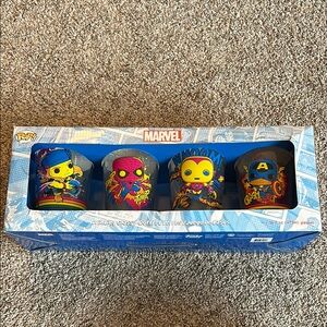 Marvel Funko Pop Glass Set